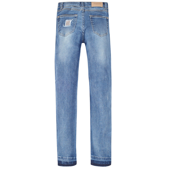 Skinny Studded & Sequin Distressed Jeans