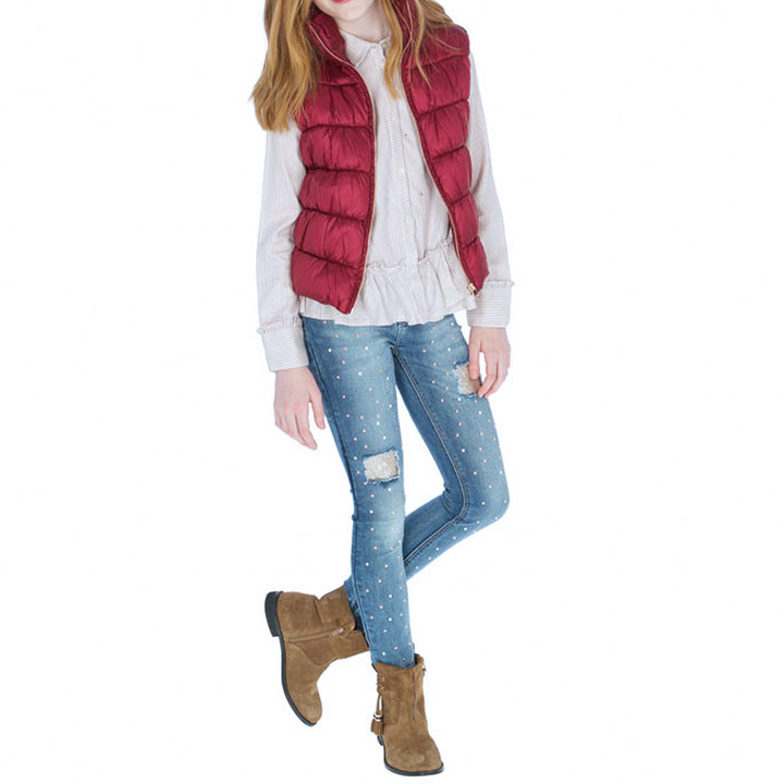 Skinny Studded & Sequin Distressed Jeans