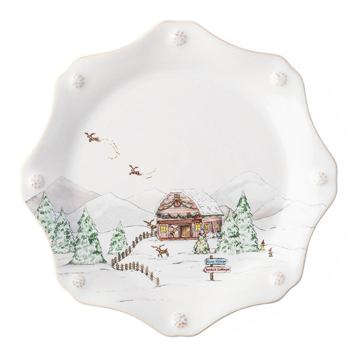 Berry & Thread North Pole Scalloped Dessert/Salad Plate Set/4