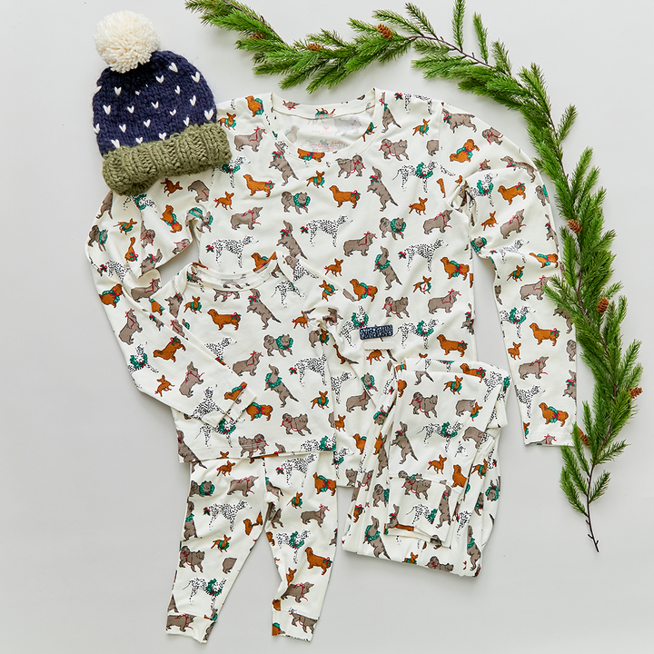 Holiday Dogs Baby/Kid/Adult Organic Holiday PJ Set
