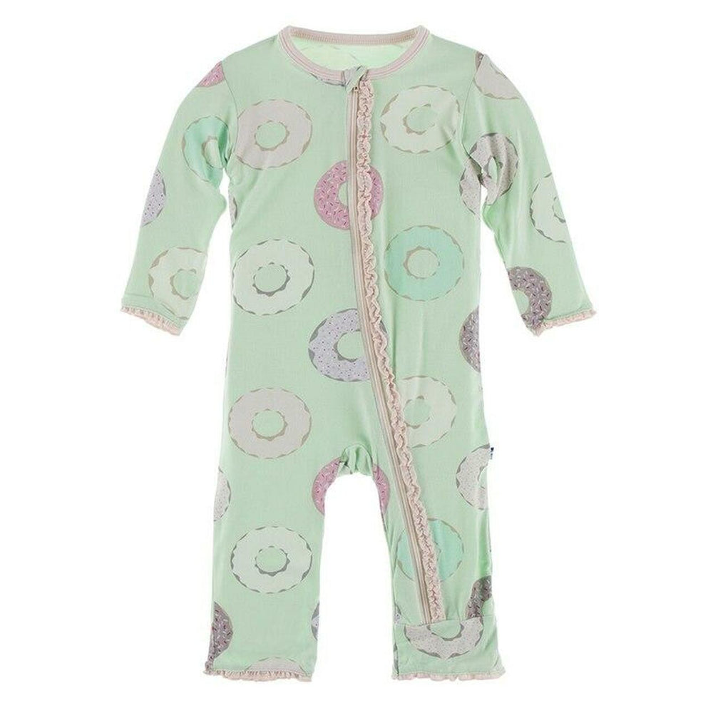 Pistachio Donut Muffin Ruffle Coverall w/ Zipper