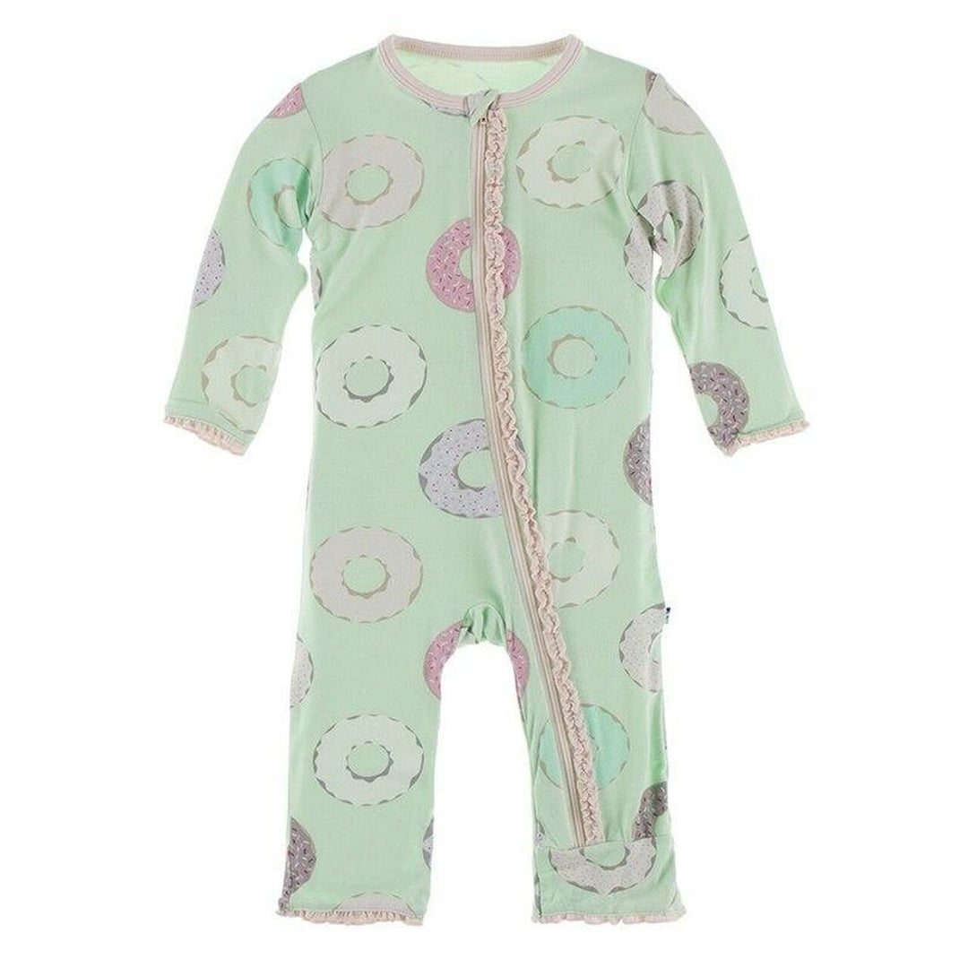 Pistachio Donut Muffin Ruffle Coverall w/ Zipper