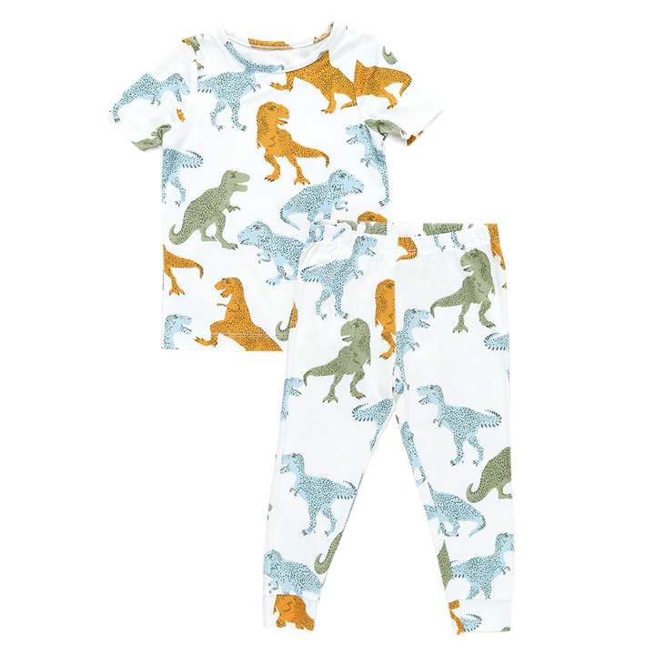 Multi T-Rex Kids Bamboo PJ Set