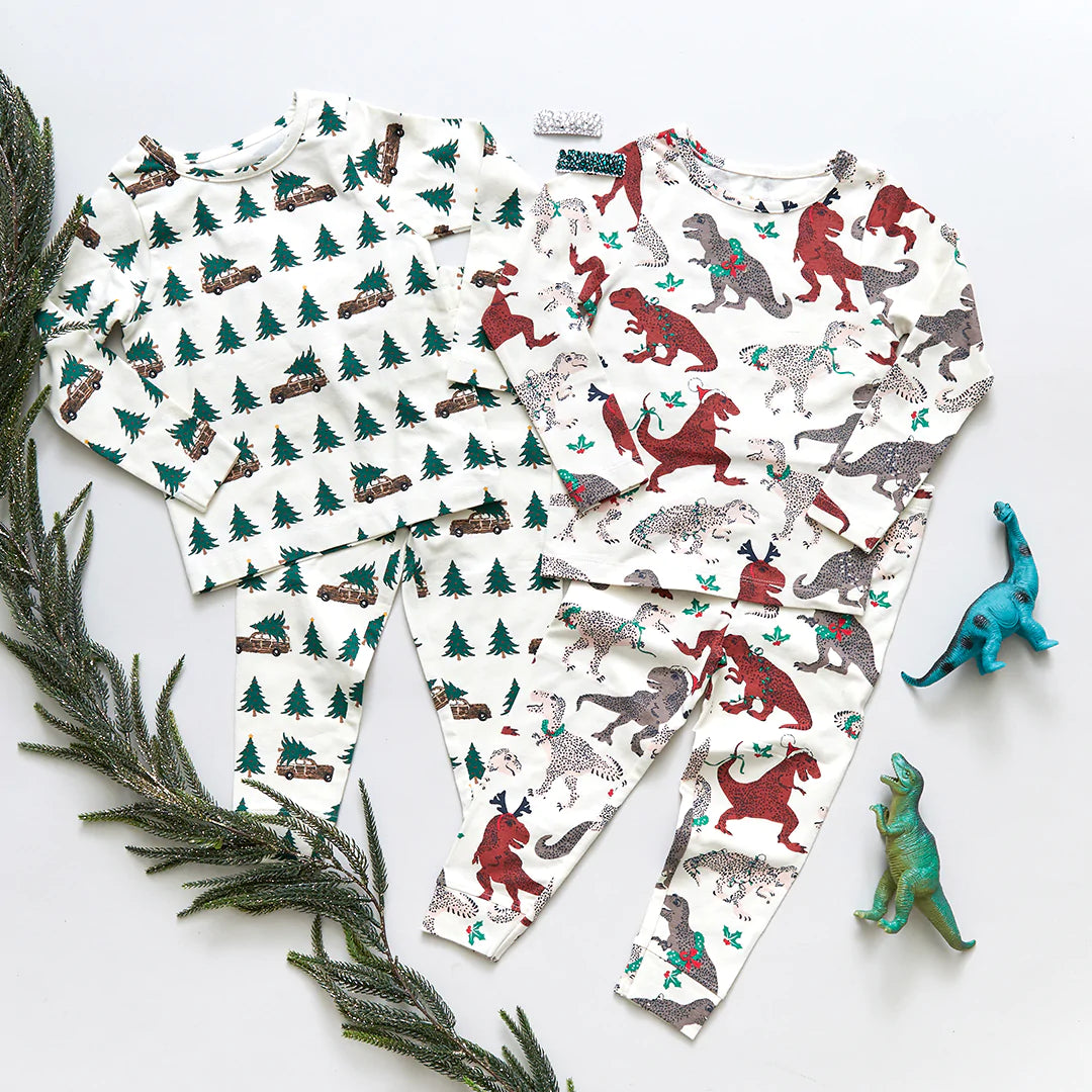 Holiday T-Rex Organic PJ Set