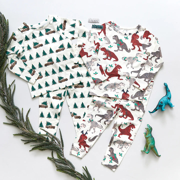 Holiday T-Rex Organic PJ Set