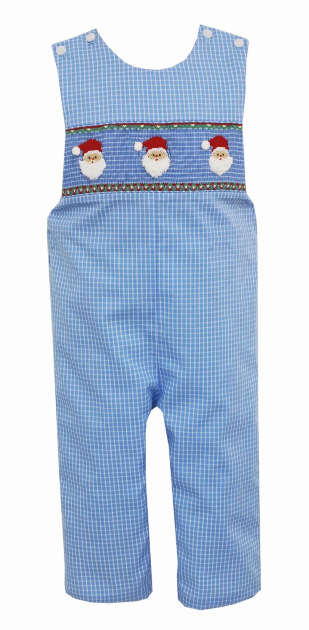 Santa Periwinkle Blue Long John John