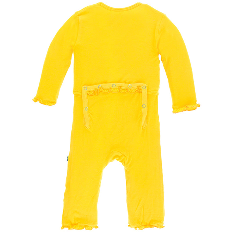 Lemon Muffin Ruffle Coverall With Snaps