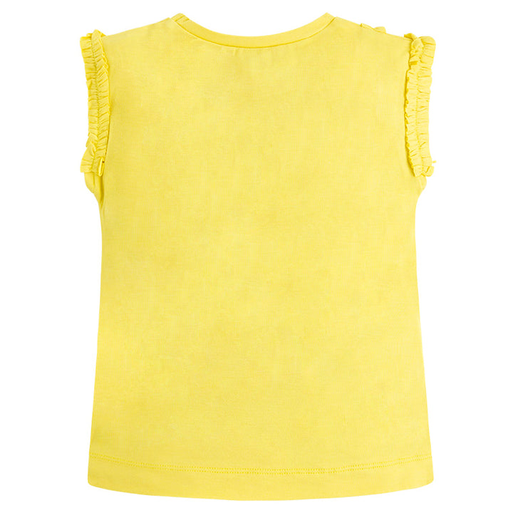 Lemon Ruffle Sleeveless Top