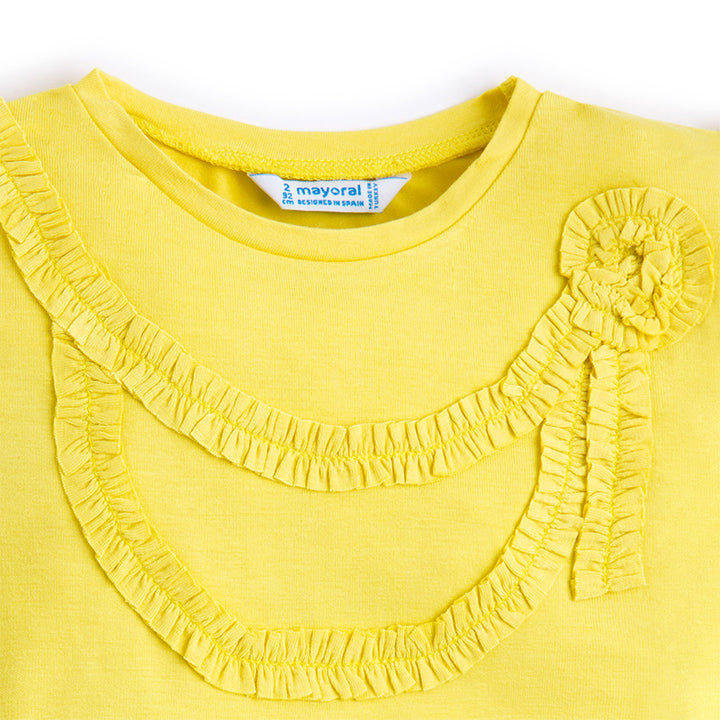Lemon Ruffle Sleeveless Top