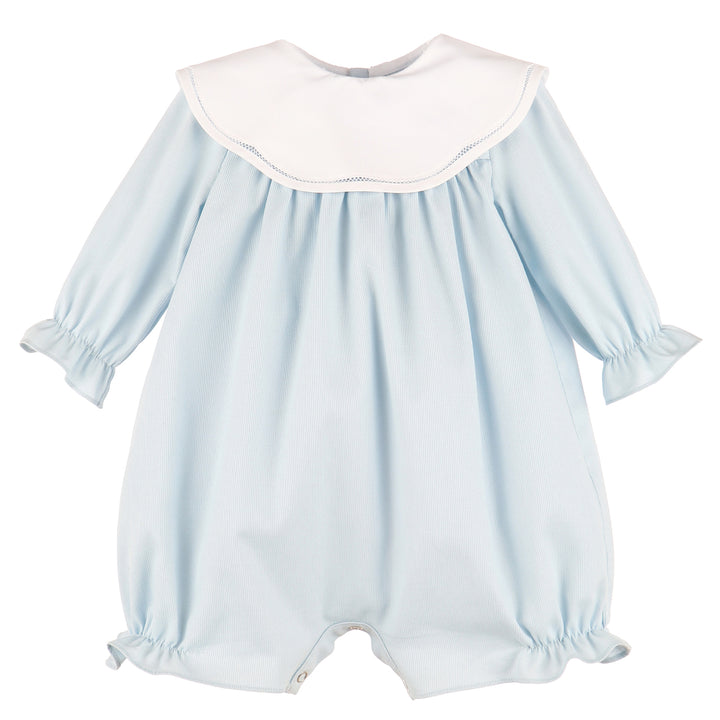 Light Blue Cozy Club Scallop Playsuit