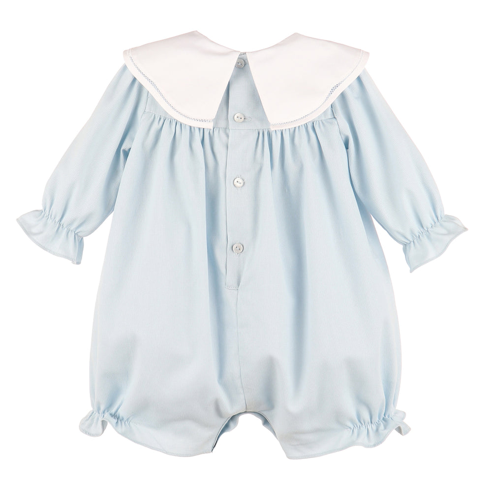 Light Blue Cozy Club Scallop Playsuit