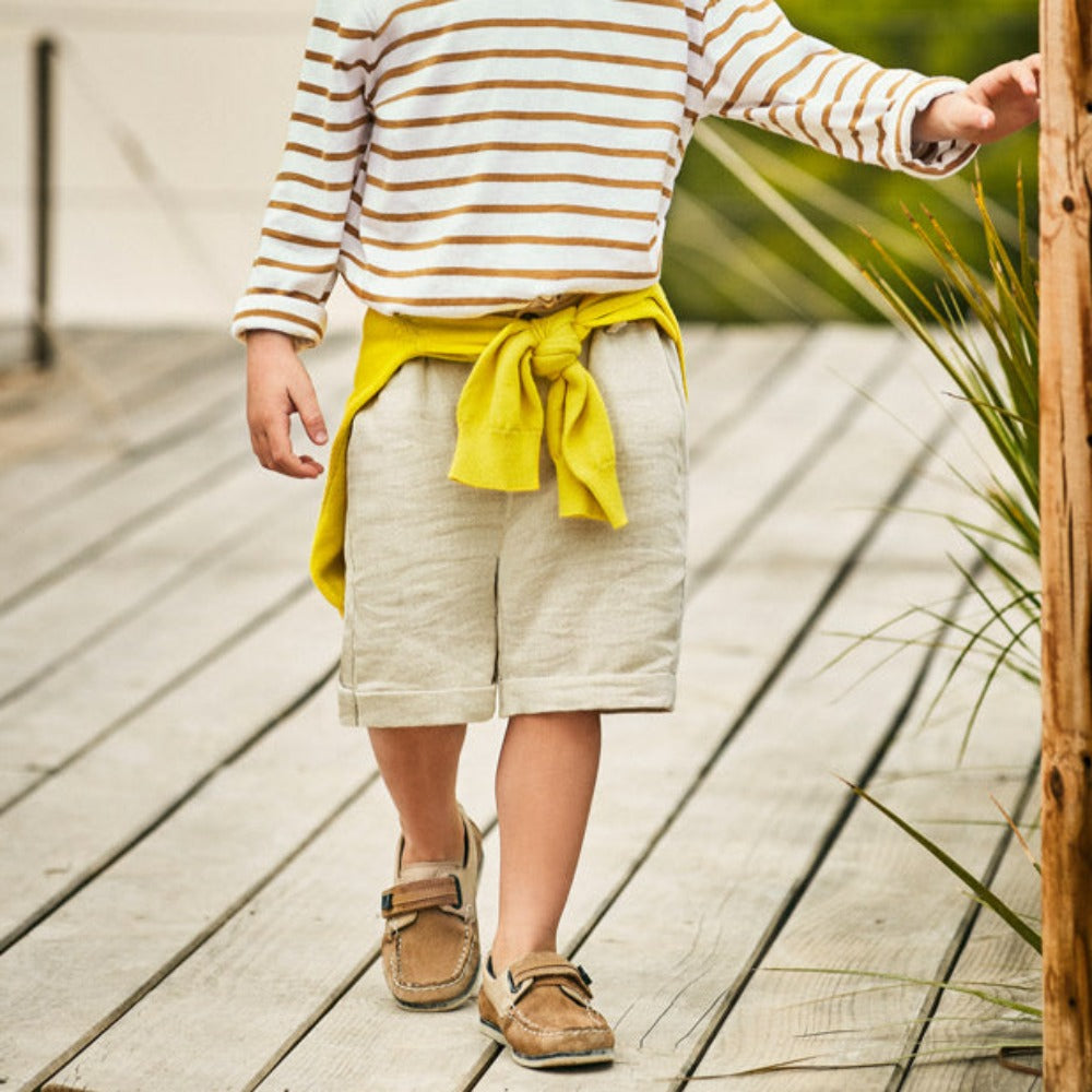 Oat Linen Shorts