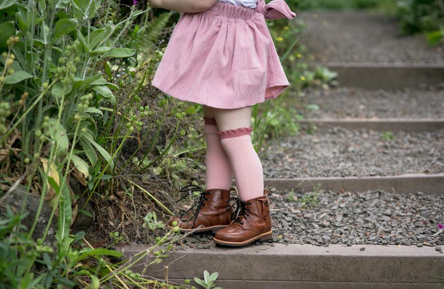 Blush & Mauve Lace Top Knee Highs