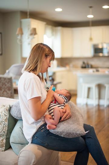 Luna Lullaby Bosom Baby Nursing Pillow - White Dot