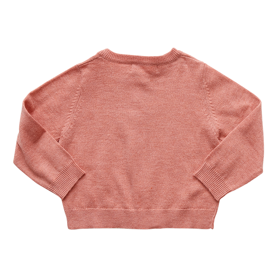 Watermelon & Pale Pink Hannah Heart Sweater