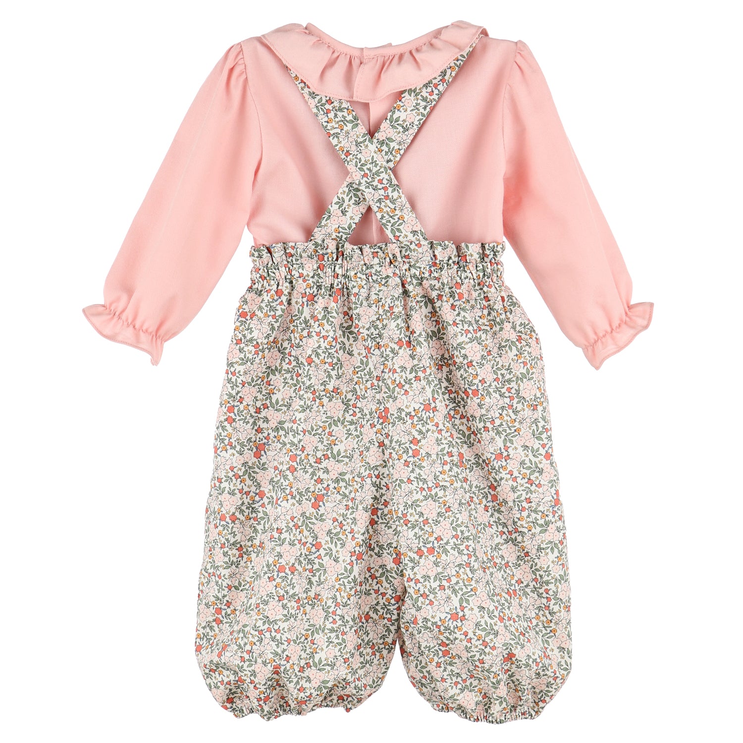 Maple Market Pink Floral Long Sleeve Overall