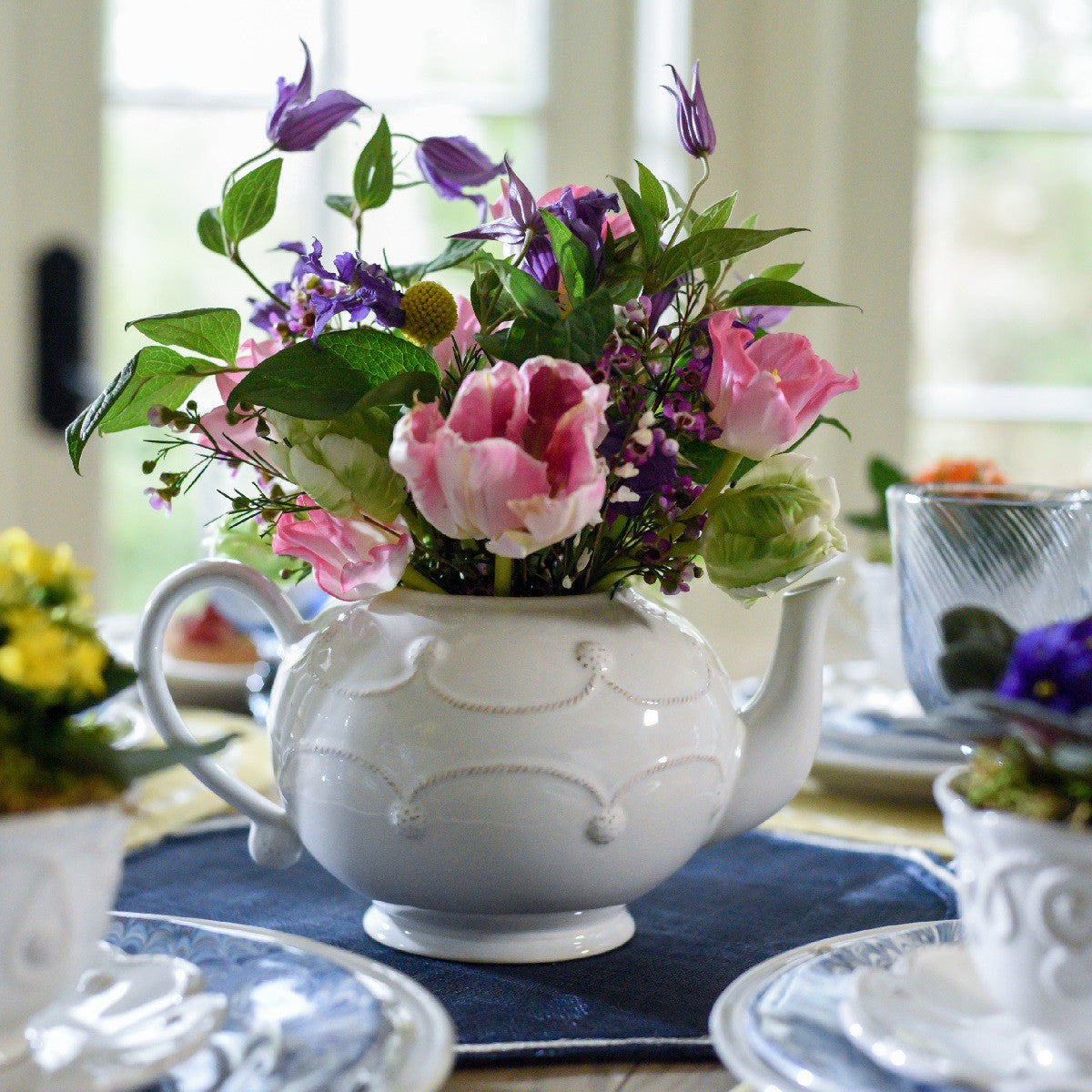 Berry & Thread Whitewash Teapot