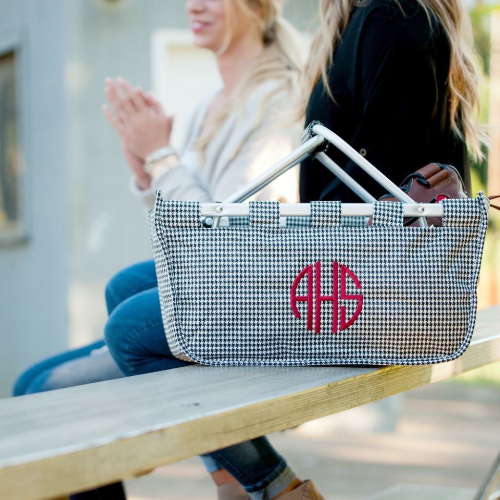 Houndstooth Market Tote - Great for Game Day!