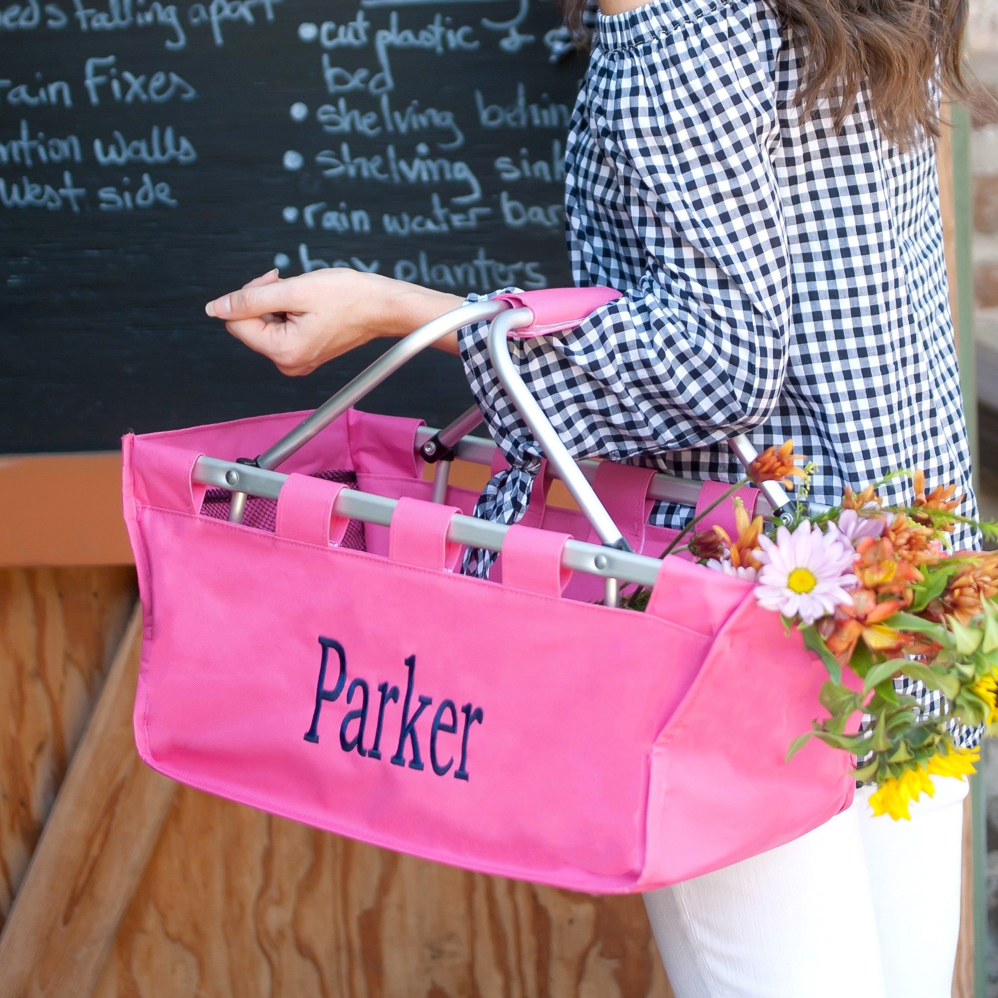 Hot Pink Market Tote - Generously sized for the perfect Carry All Tote!