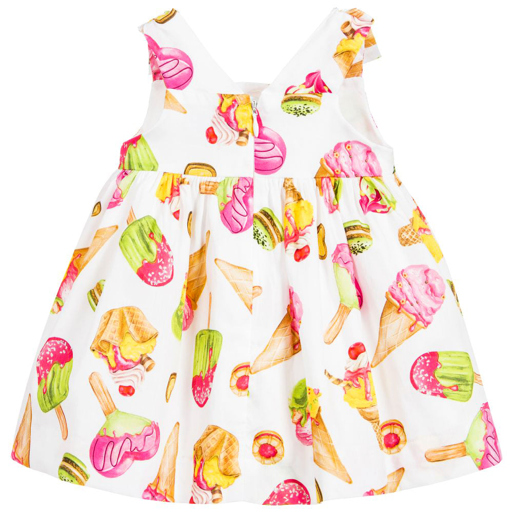 Ice-Cream Print Cotton Dress