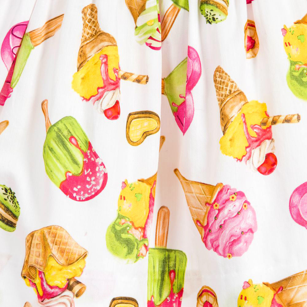 Ice-Cream Print Cotton Dress