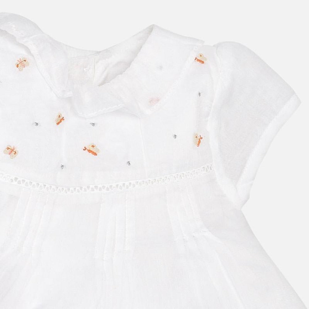 White Butterfly Dress With Bloomers