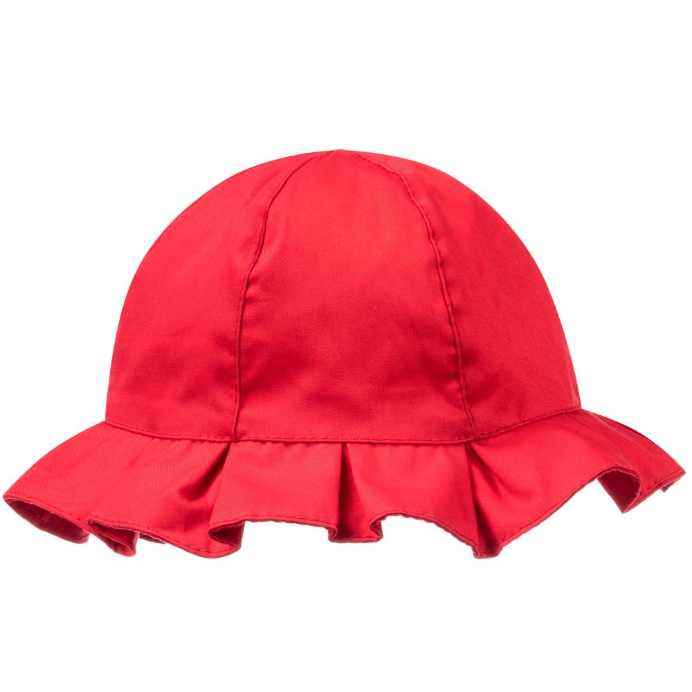 Red Twill Sun Hat