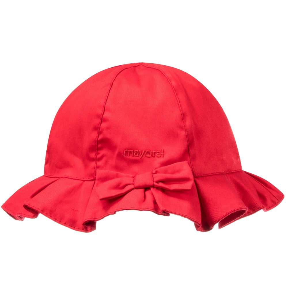 Red Twill Sun Hat