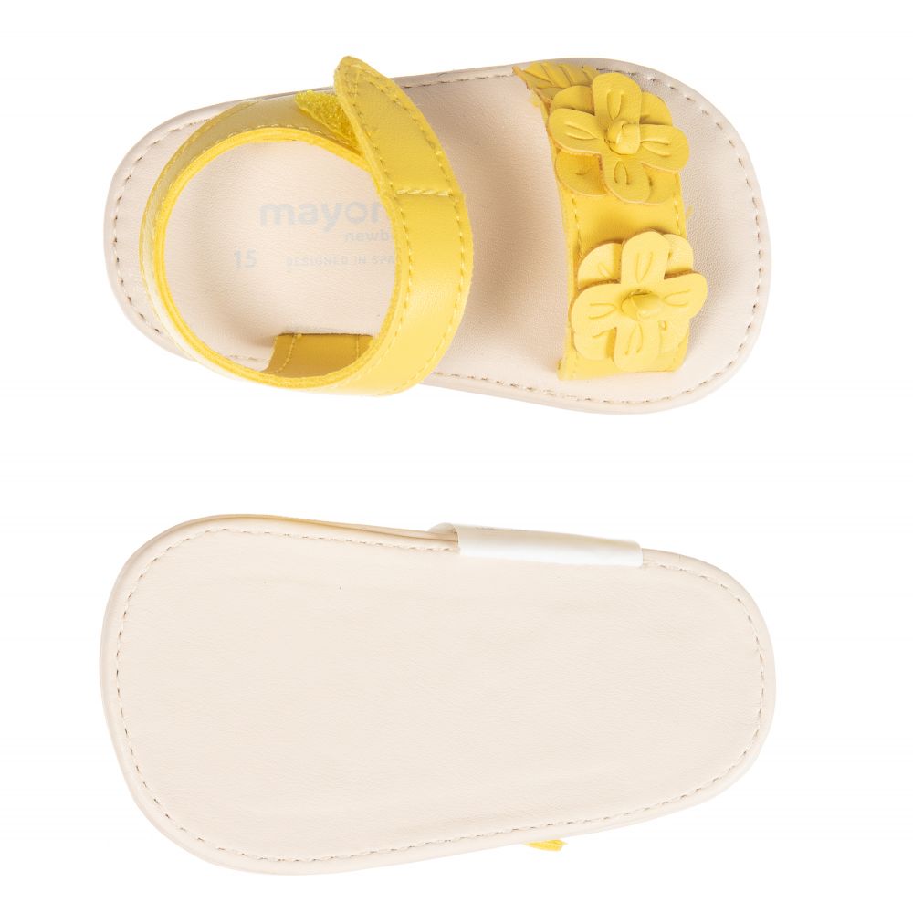 Yellow Sandals with Flowers