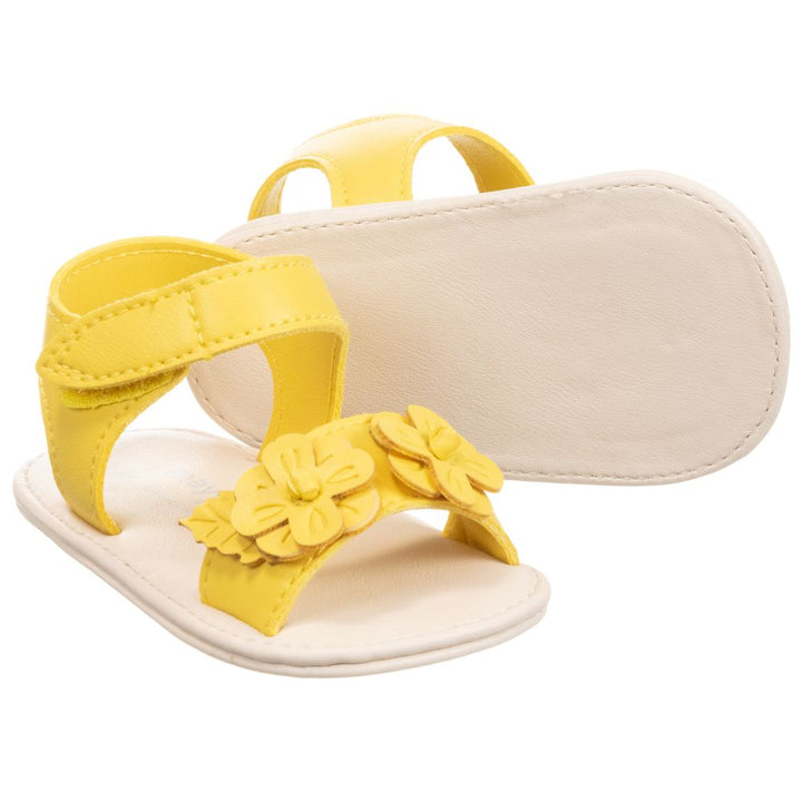 Yellow Sandals with Flowers