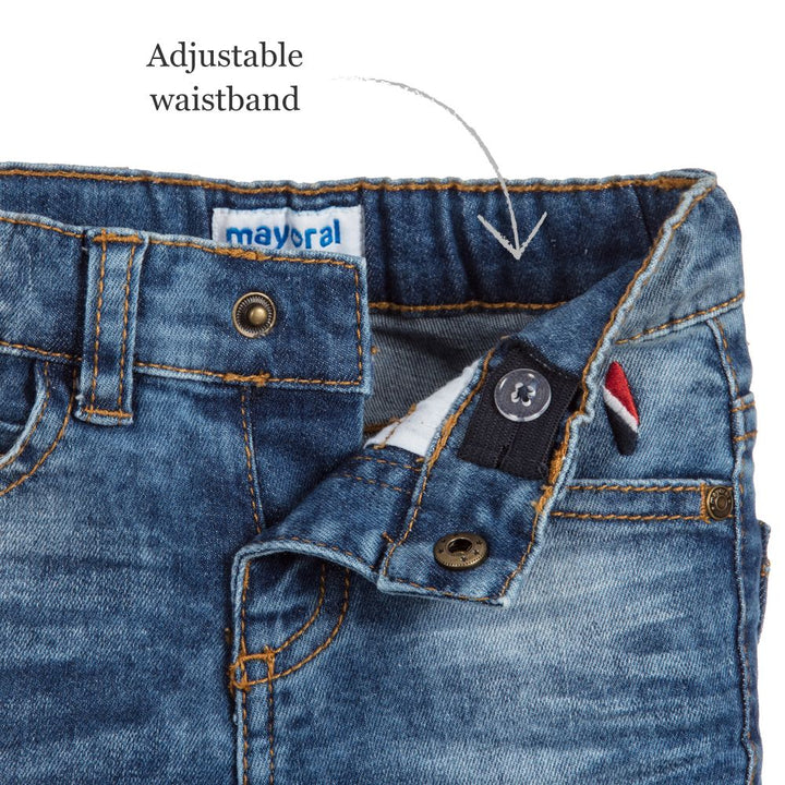 Unisex Distressed Jeans with Suspenders