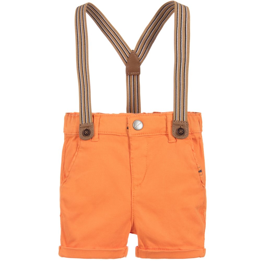 Tiger Orange Shorts with Suspenders