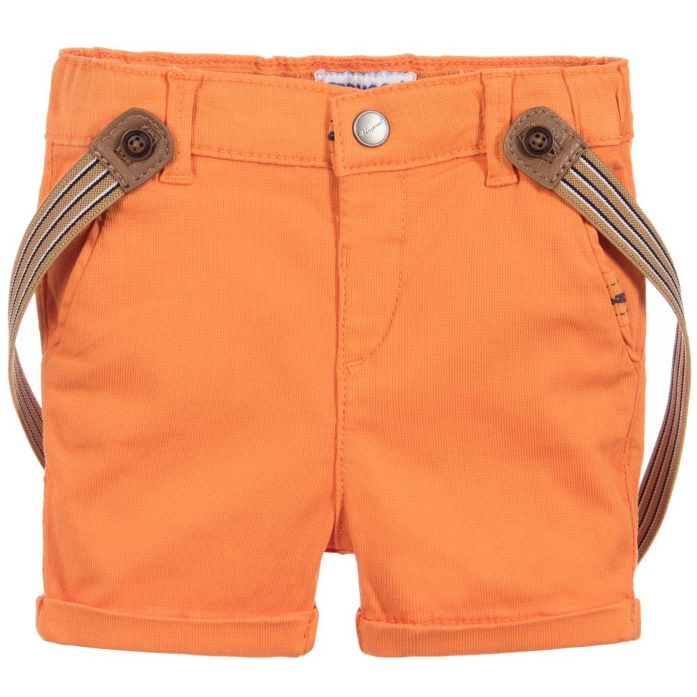 Tiger Orange Shorts with Suspenders