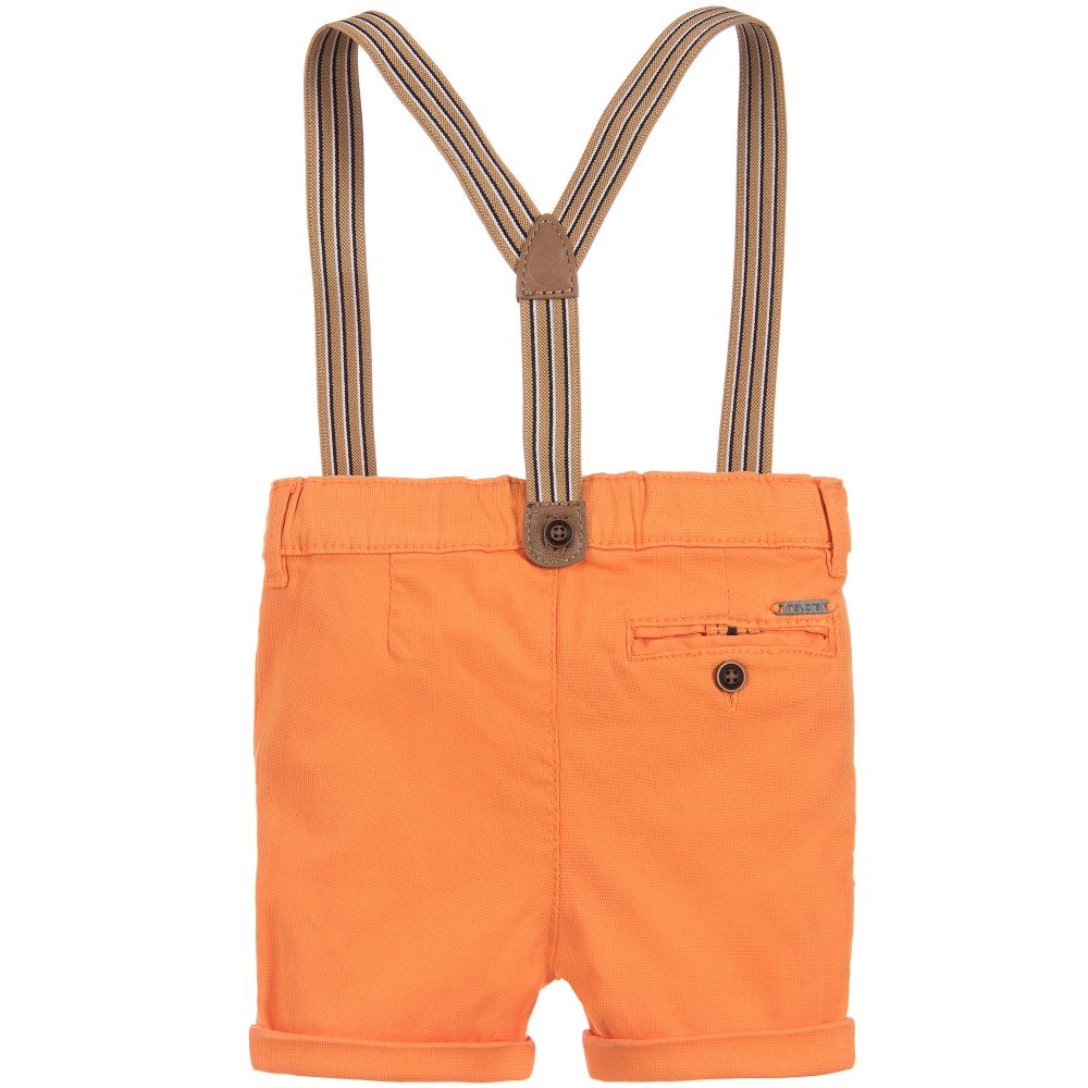Tiger Orange Shorts with Suspenders