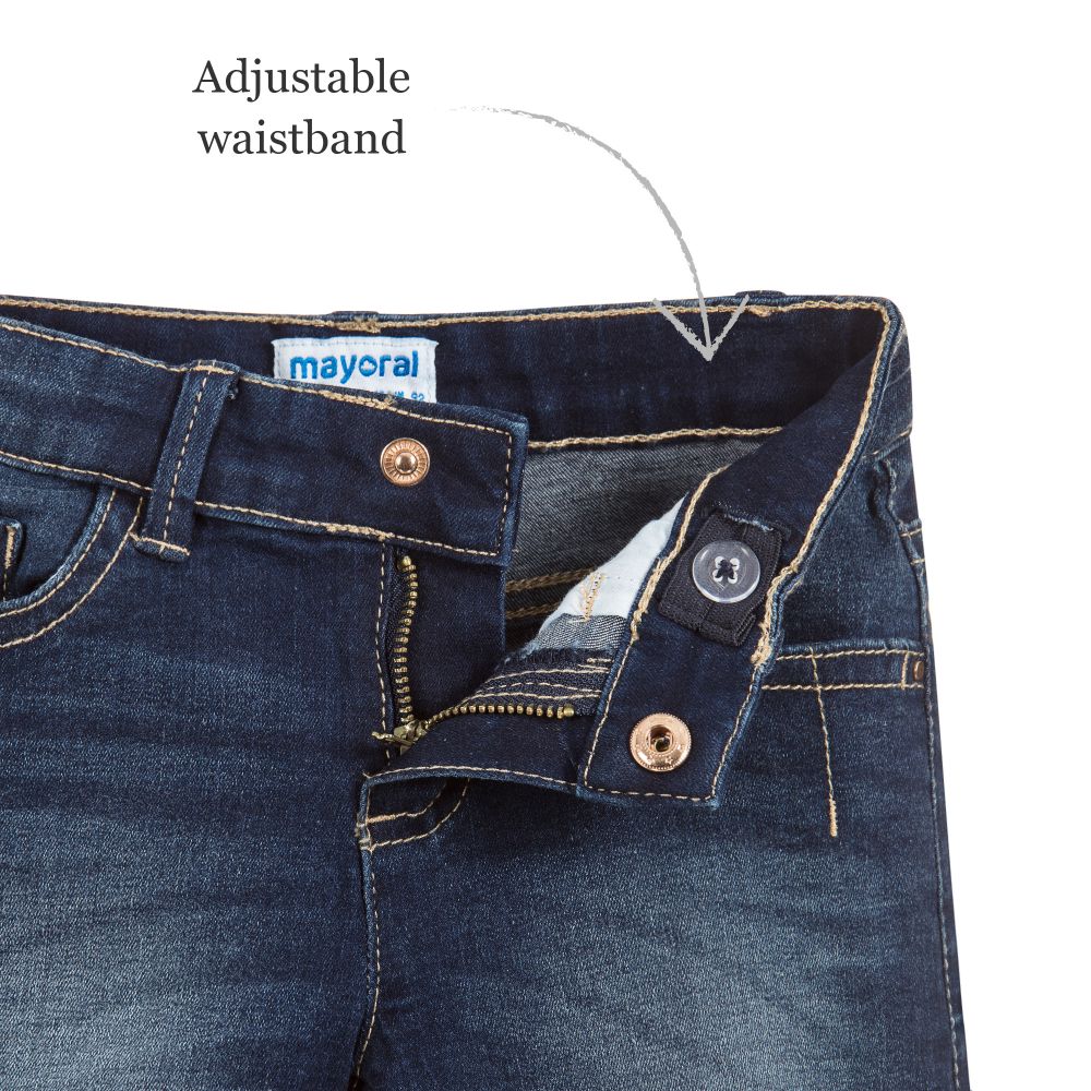 Dark Blue Denim Shorts
