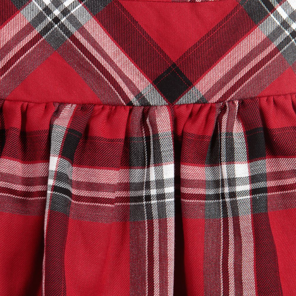 Red Tartan Flared Skirt