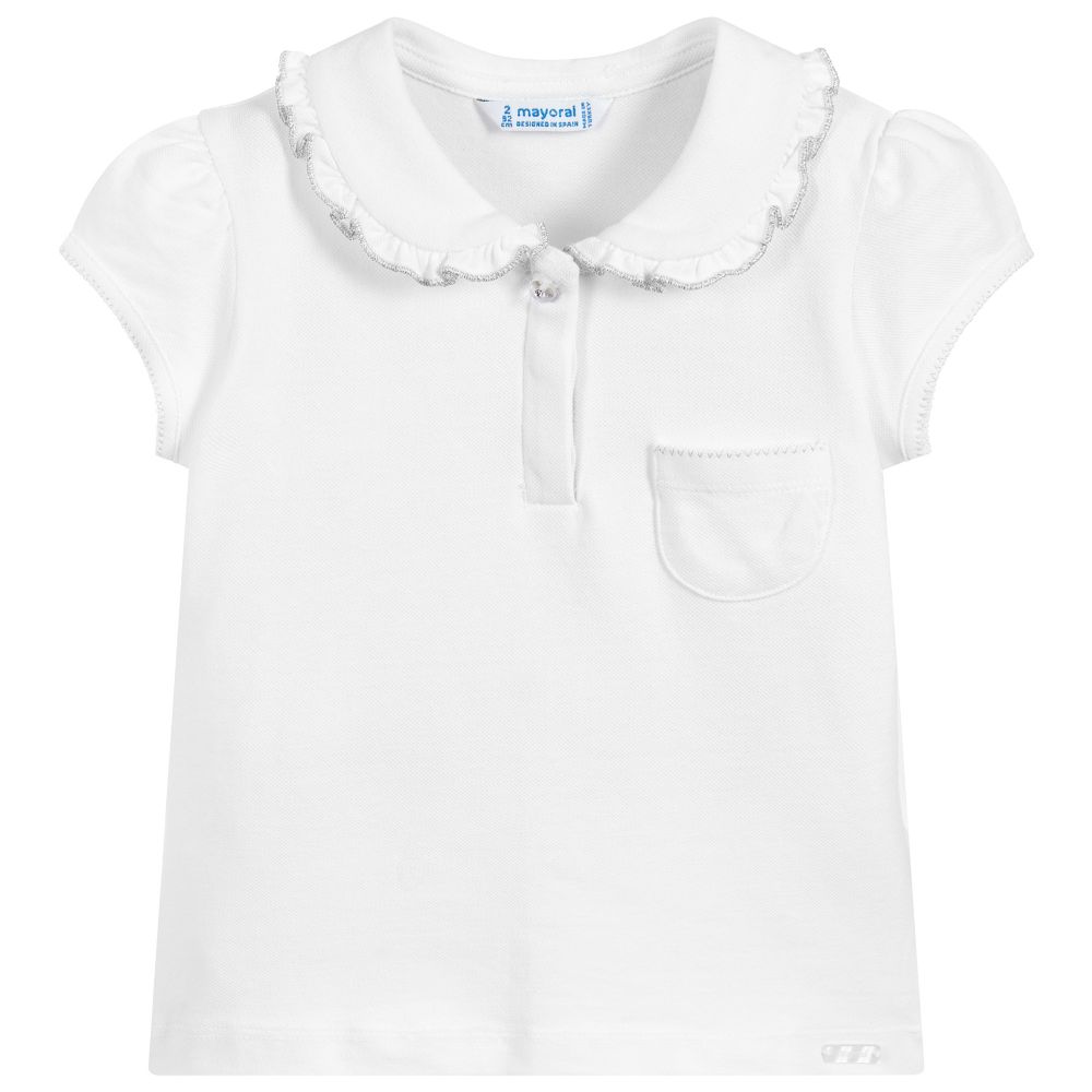 White Piqué Polo Shirt