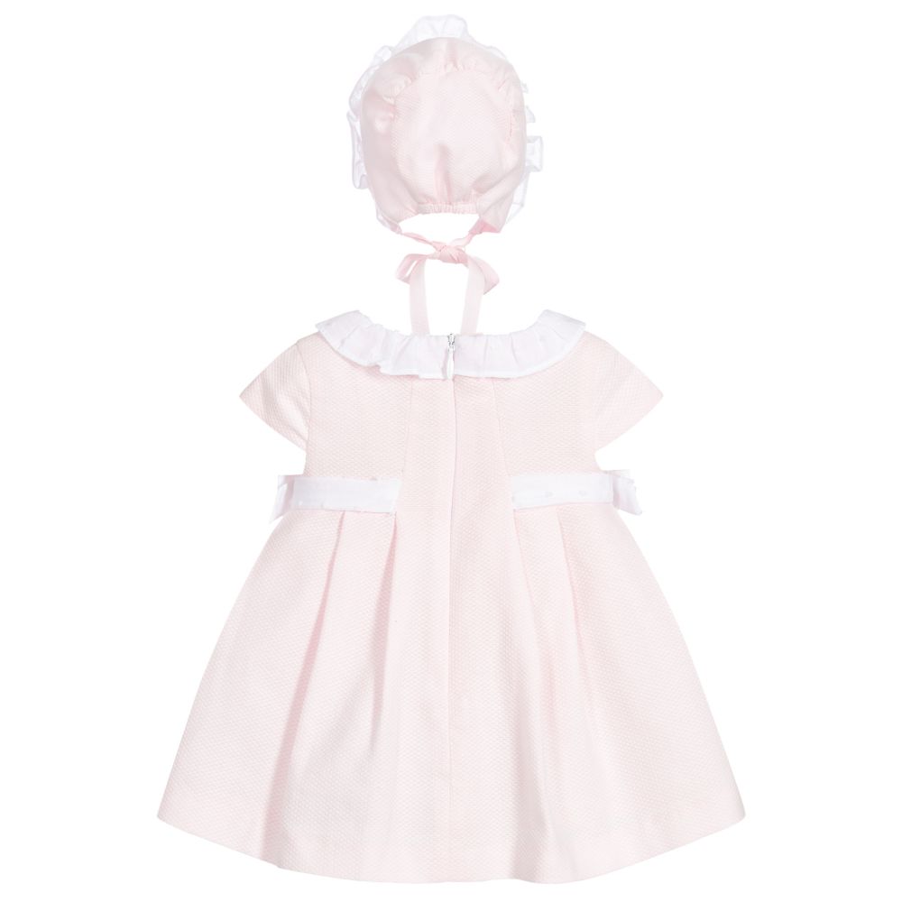 Pink Dress with Bloomers & Bonnet