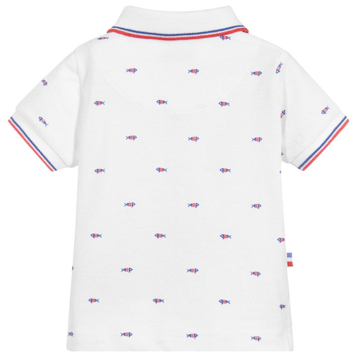 Fish Print Polo Shirt