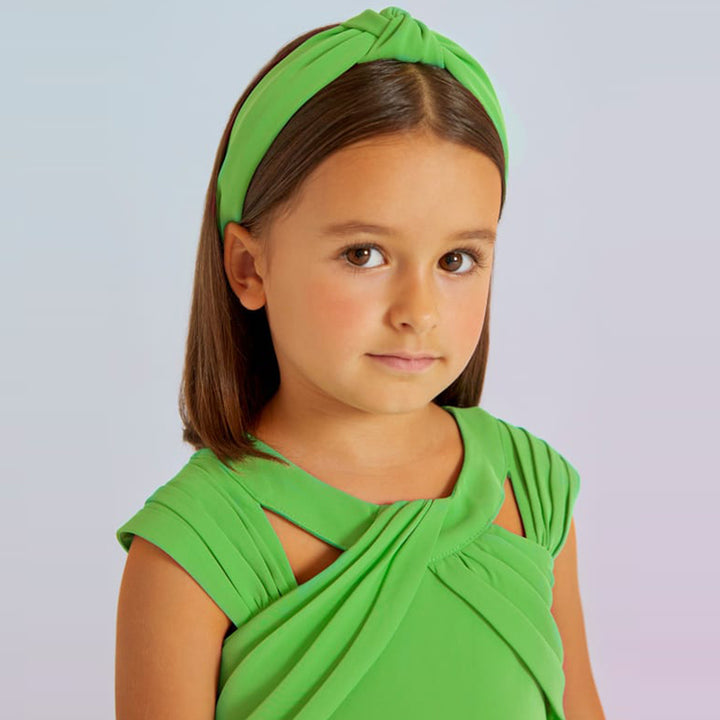 Green Knot Crepe Headband