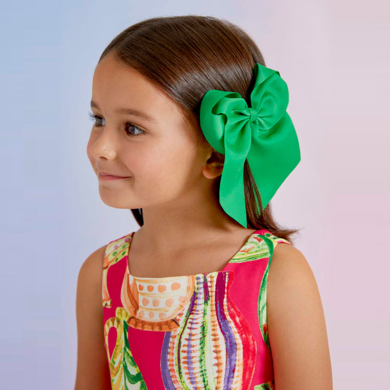 Green Bow Hair Clip