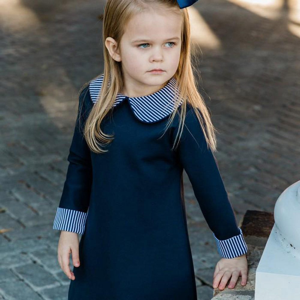 Navy Ponte Knit Dress