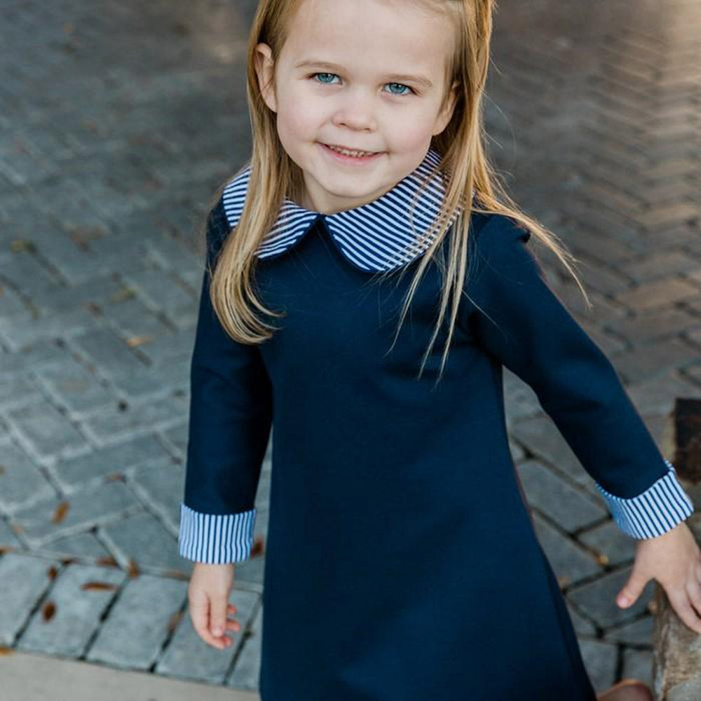Navy Ponte Knit Dress