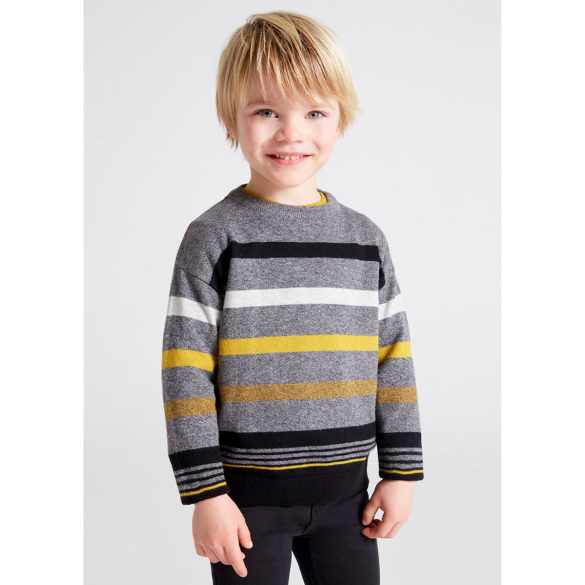 Grey Multi Stripe Sweater