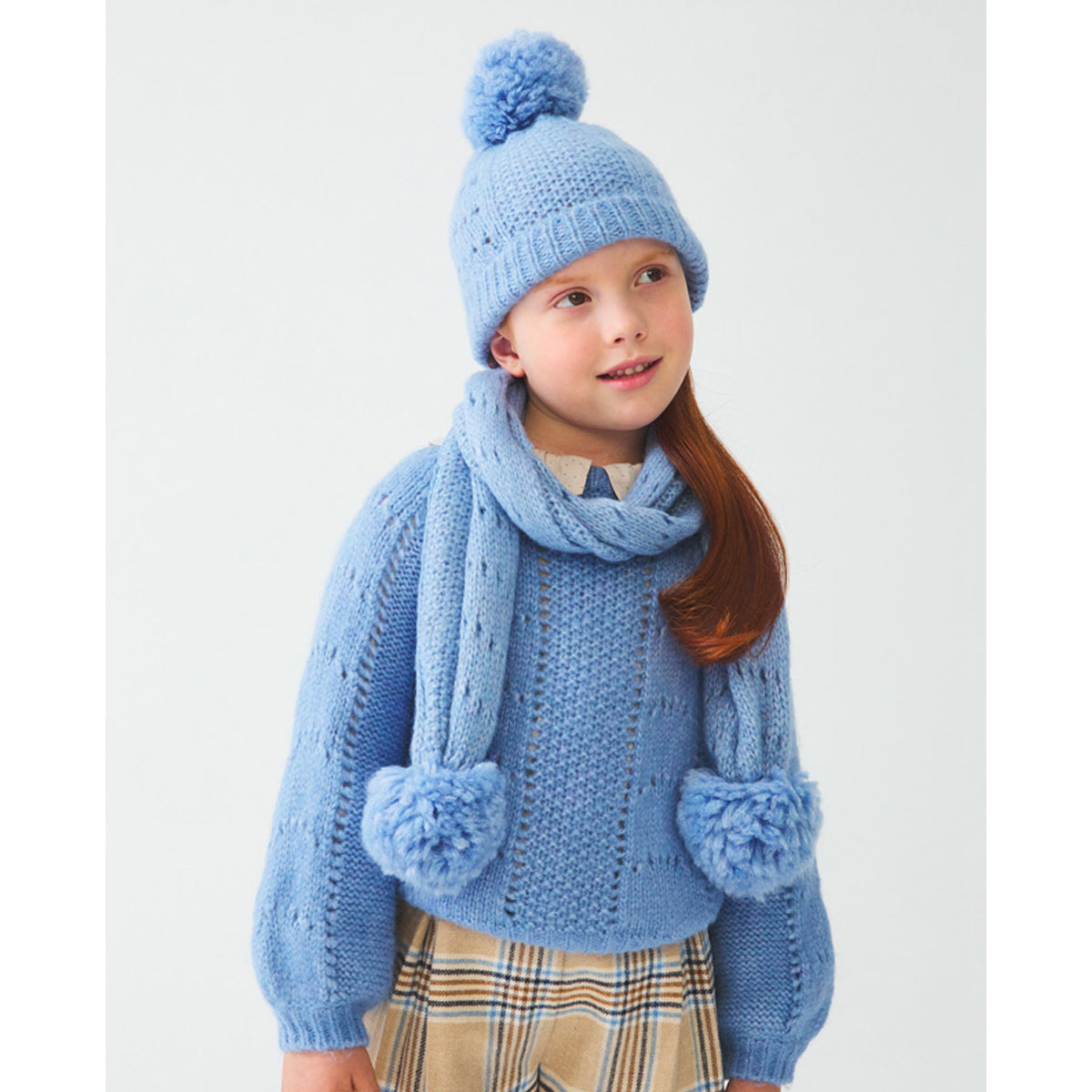 Blue Hat & Scarf Set