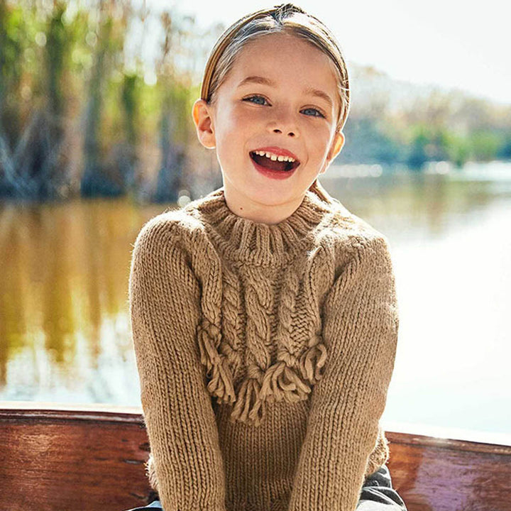 Hazelnut Braided Sweater
