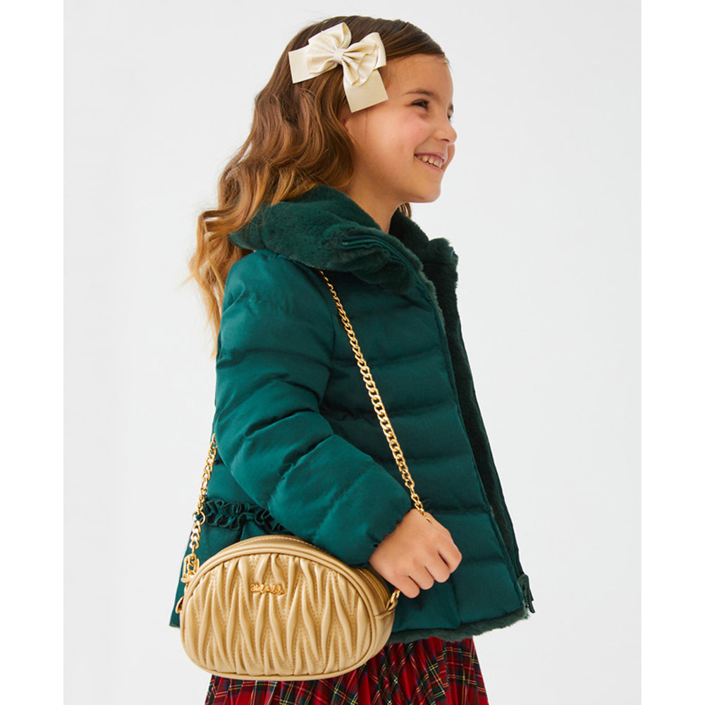 Golden Quilted Handbag