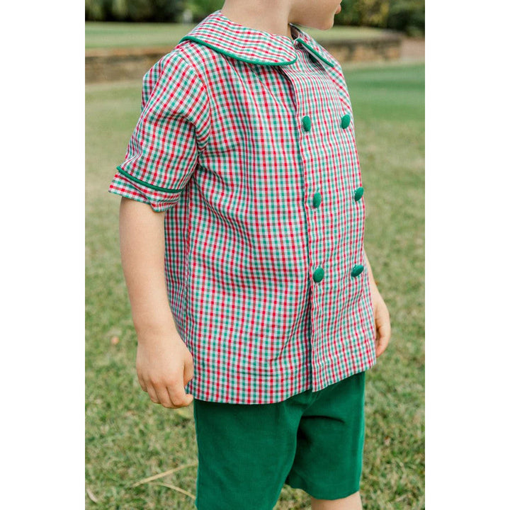 Kelly Corduroy & Douglas Plaid Dressy Short Set