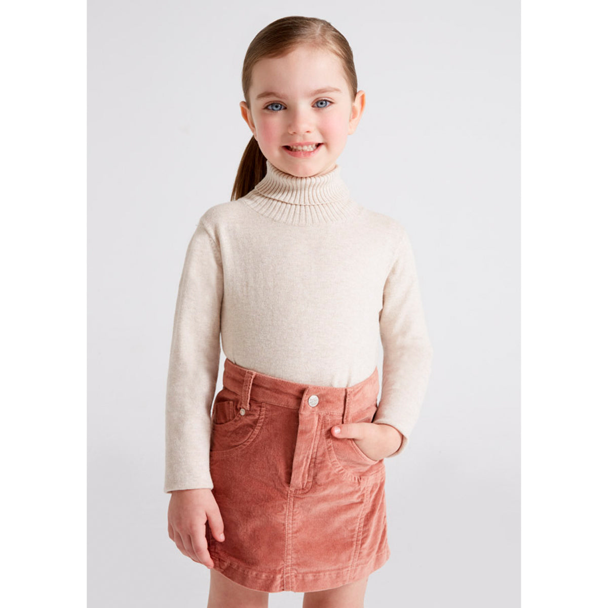 Peach Corduroy Skirt