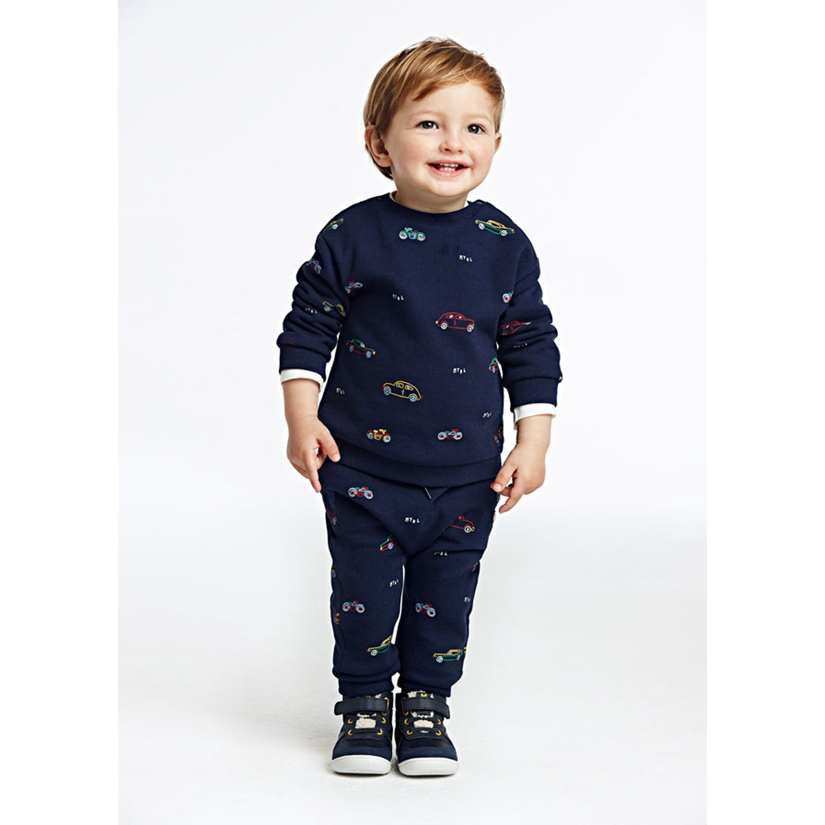 Navy Cars Long Tracksuit Pants